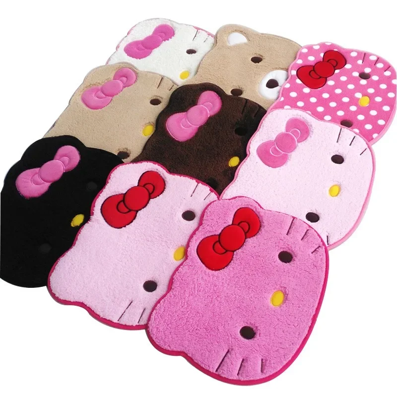 Sanrio Hello Kitty Bedroom Floor Mat, Kawaii, Desenhos Animados, Forma do Personagem do Anime, Home Bathroom Absorvente, Decoração antiderrapante