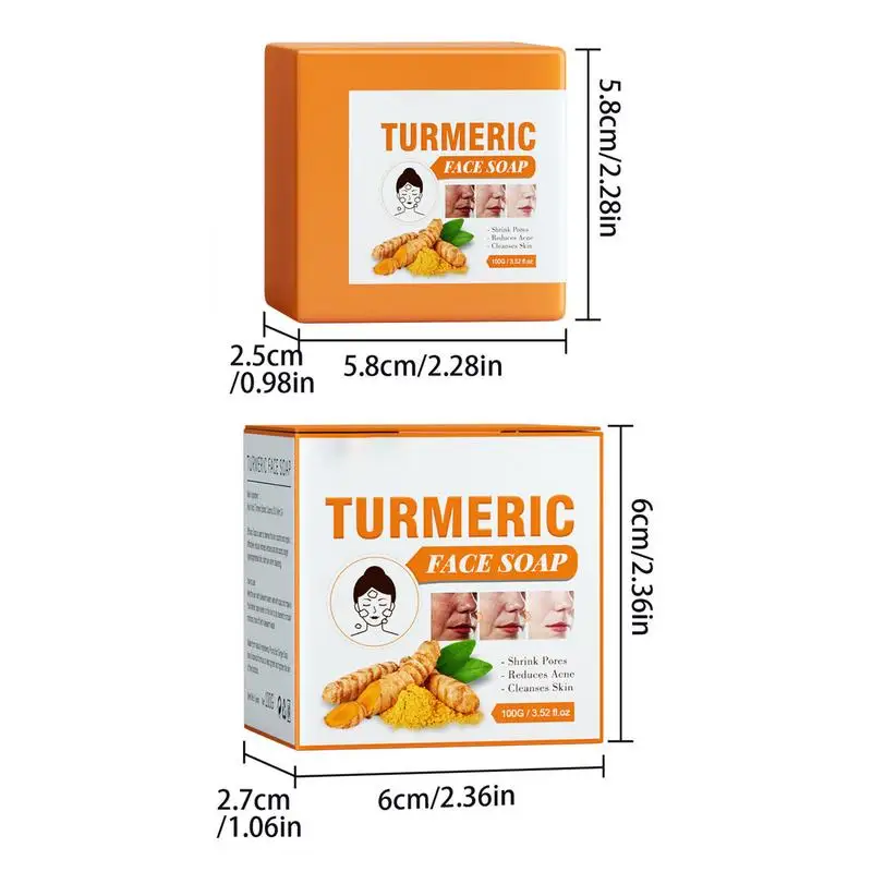 Turmeric Soap Bar for Face & Body Hyperpigmentation Natural Handmade Soap Brightens Skin Evens Tone Fades Scars Age Spots