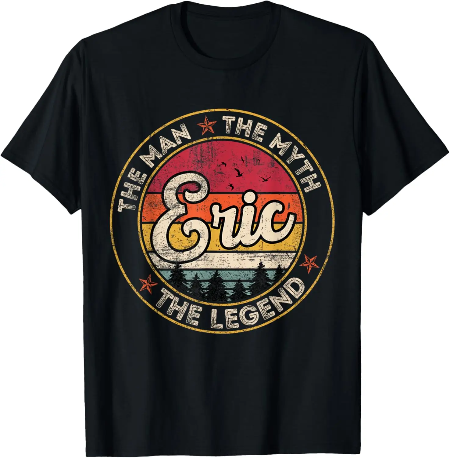 Eric Man Myth The Legend Personalized Name T-Shirt 100% Cotton Trendy Y2K Short-Sleeve Tee – Soft, Quick-Drying, &