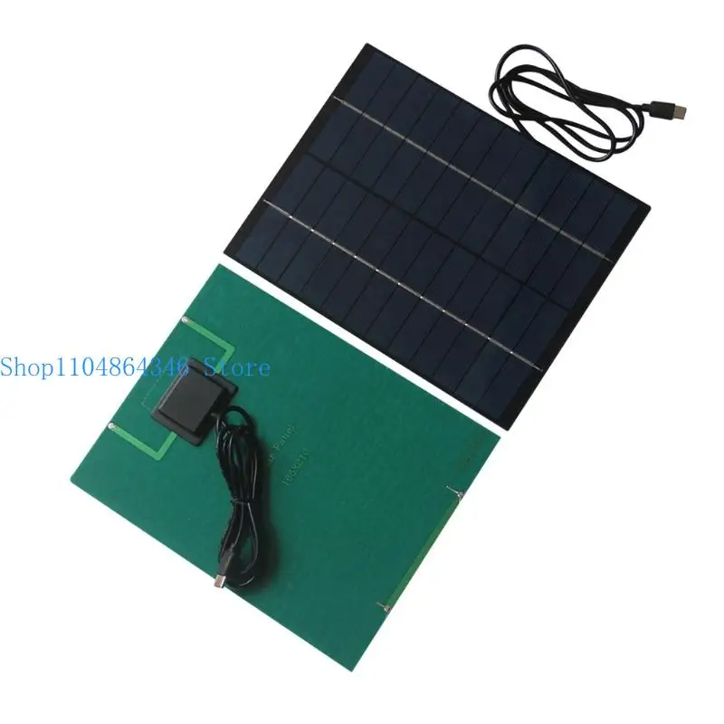 652F Lightweight 6W 12V Portable Solar Battery Charging USB C Output Solar Panel