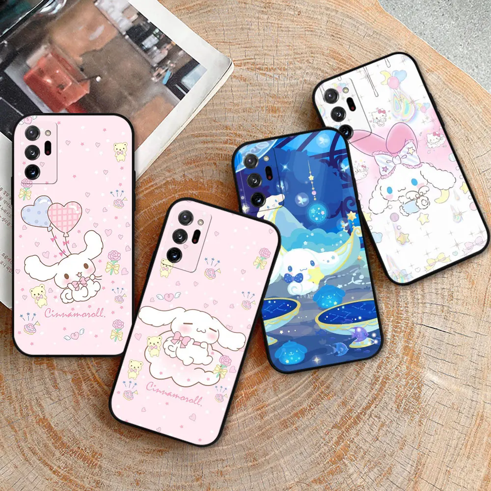 Cartoon Cinnamoroll Case For Samsung Galaxy Note 20 10 Ultra Plus A30 A24 A23 A22 A21S A20S A14 A13 A12 A11 A10 A10S A10E Cover