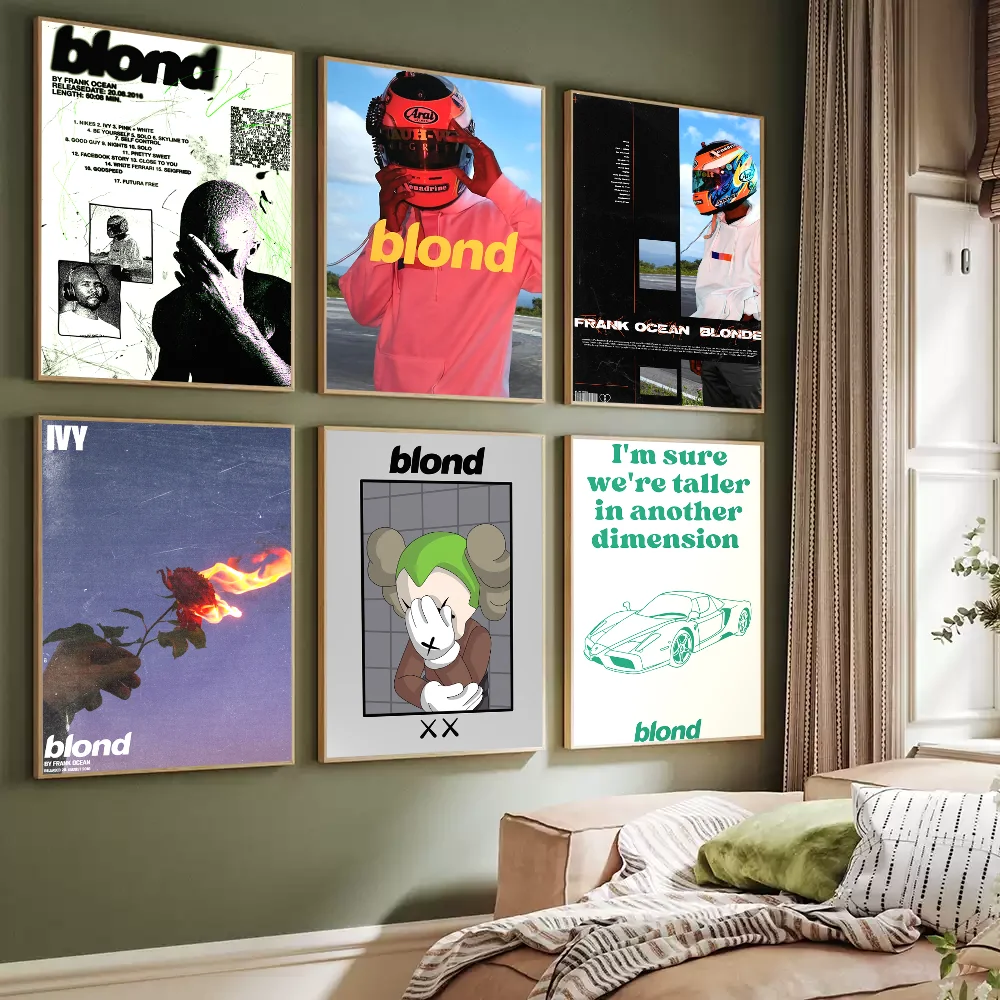 Blond F-Frank O-Ocean Poster Prints Artwork festival Bedroom Club living room Home Deco