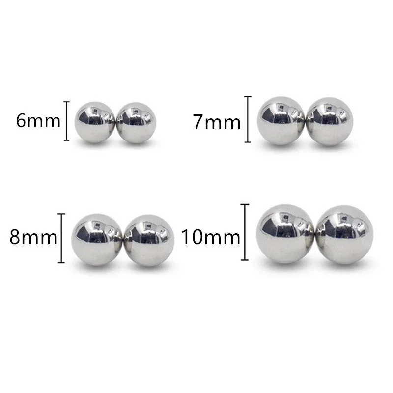 1Pair Ultra Powerful Magnet Nipple Piercing Women Balls Clamps Strong Magnetic Clitoris Bondage Sexy Body Piercing for Couple