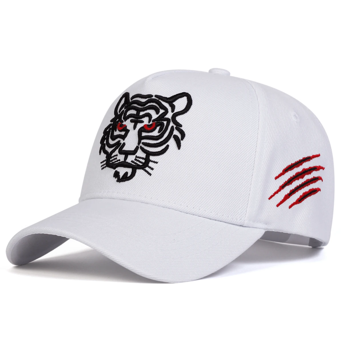 Unisex-Baseballmützen mit Tiger-Stickerei, für Frühling und Herbst, für den Außenbereich, verstellbare Freizeithüte, Sonnenschutzhut, Sportkappe – Detail 5