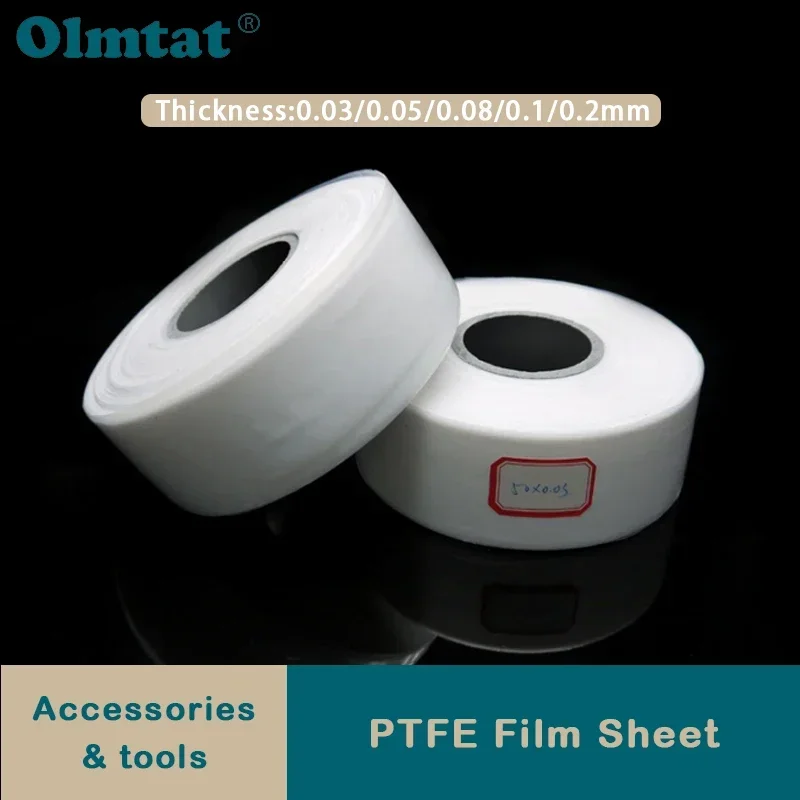 

1/5M PTFE Film Sheet High Temperature Plate Plastics Thickness 0.03/0.05/0.08/0.1/0.2mm Corrosion Resistant