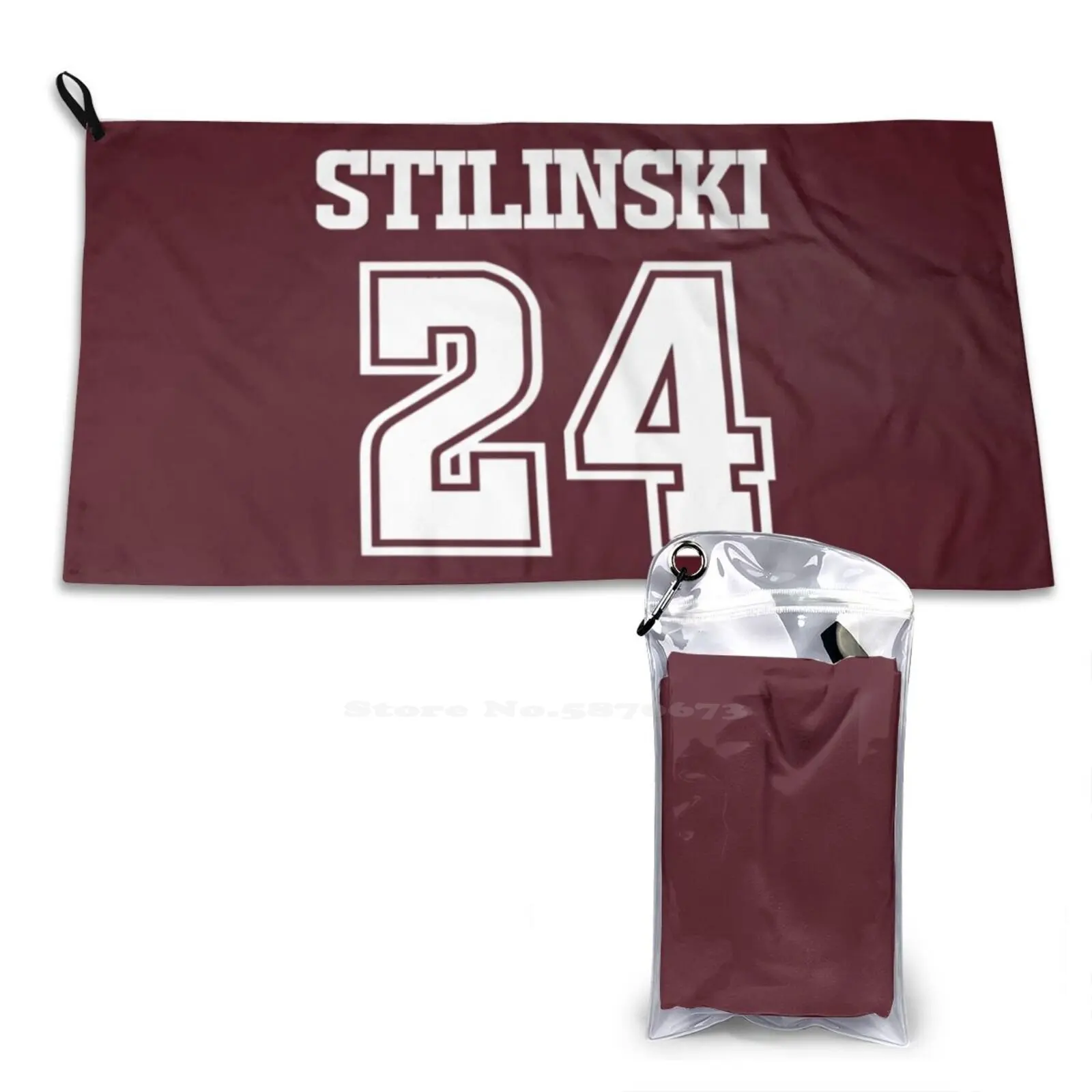 Stiles Stilinski Jersey-Back 3D Print Bath Towel Strong Water Absorption Stiles Stilinski Teen Wolf Mtv Beacon Hills Varsity