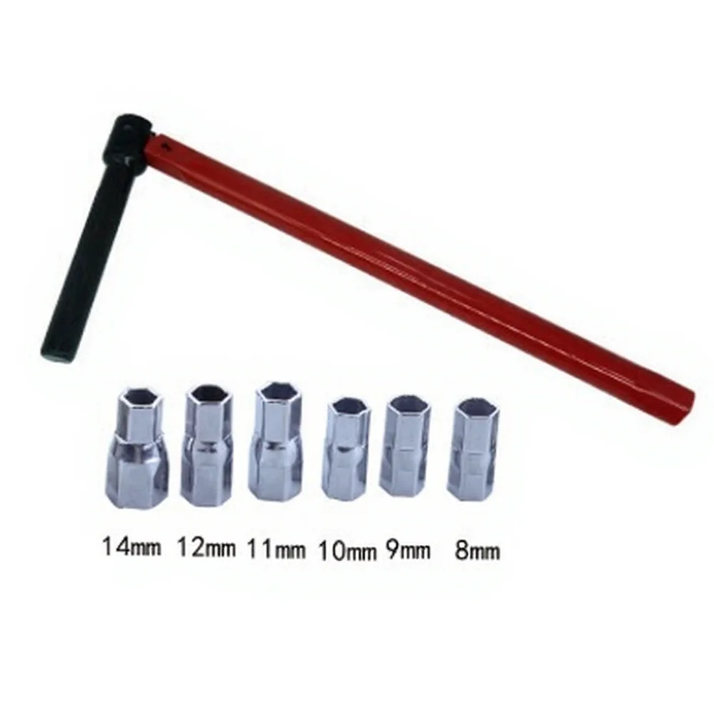 Installation Tool Set for Bathroom Sink Faucets Featuring 13mm Wrench and Six Adapters 8mm 9mm 10mm 11mm 12mm 14mm