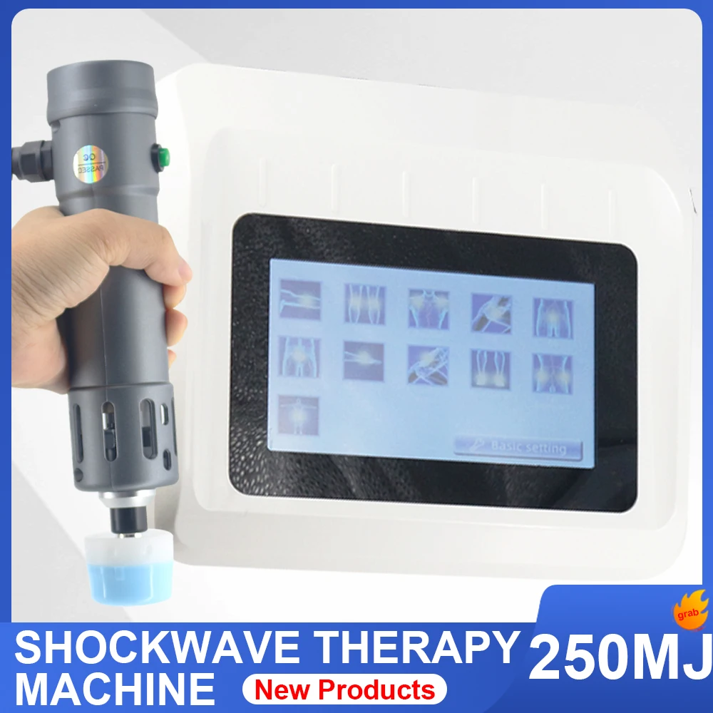 

Shockwave Therapy Machine For Effective Plantar Fasciitis Pain Relief ED Treatment 250MJ Shock Wave Relaxation Portable Massager