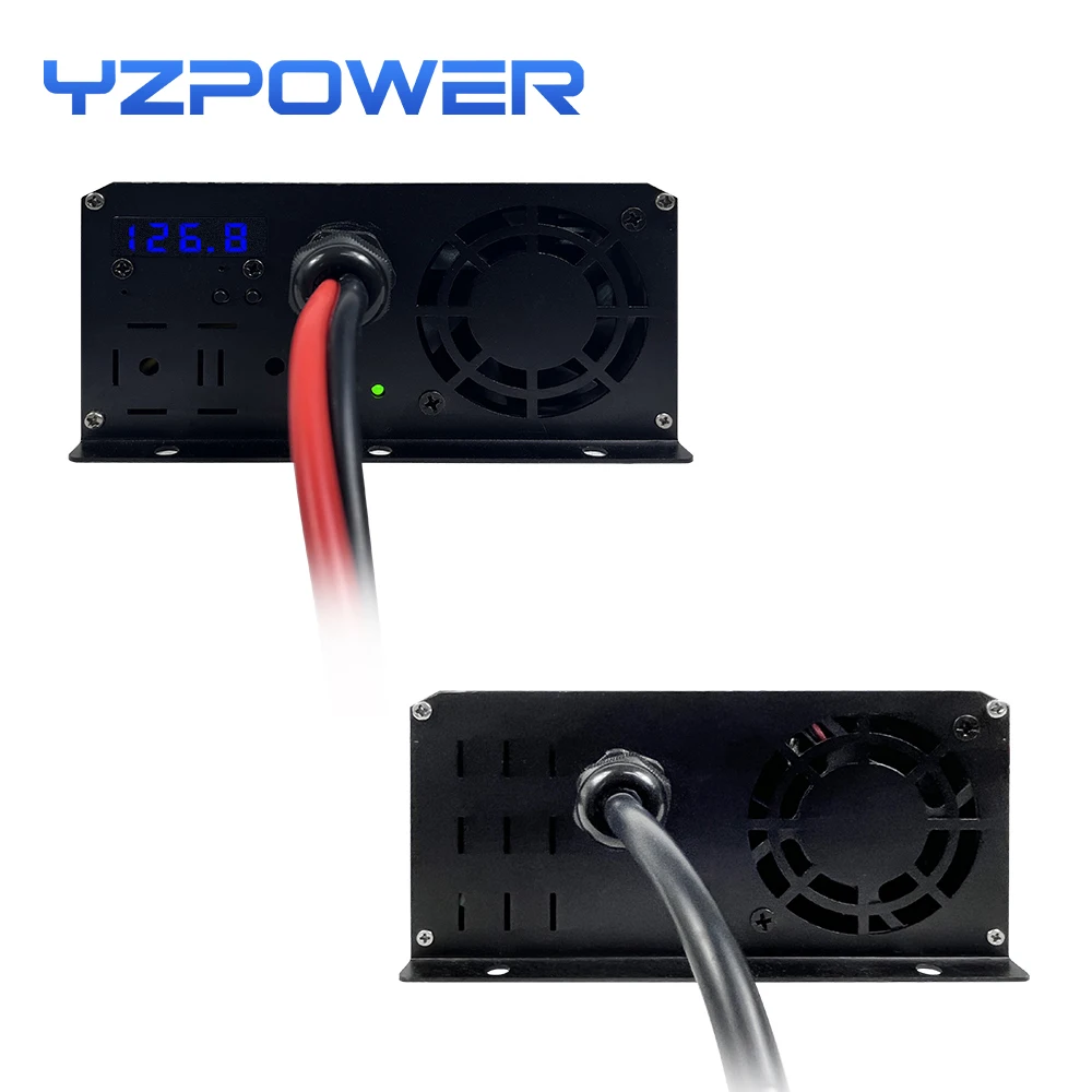 YZPOWER Nhanh Pin Lithium Sạc 126V 8A Có Màn Hình Hiển Thị Với Người Hâm Mộ Xe Máy Điện Ebike Sạc Dụng Cụ Với Đầu Ra cắm