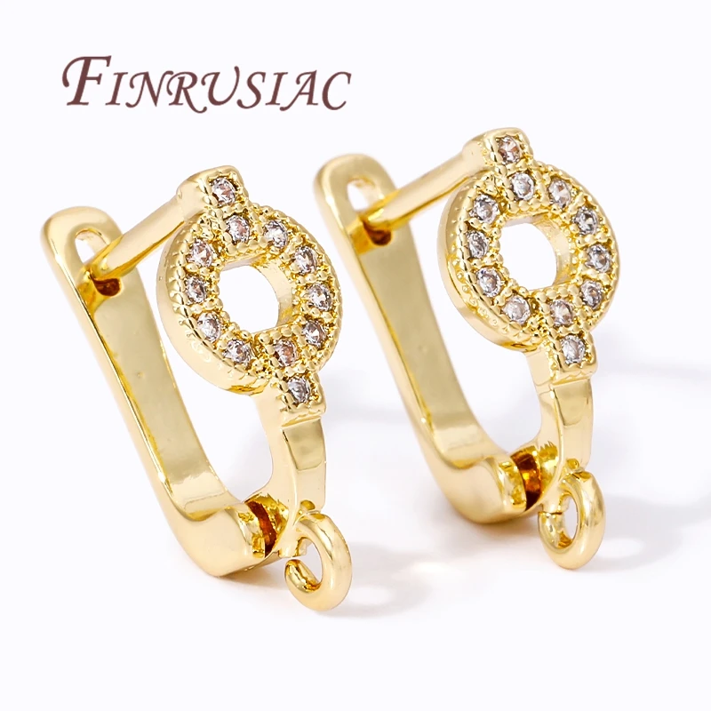 18K Gold Plated Earring Fixtures Earwires Fastener Earrings Hook Clasp For DIY Women's Jewelry Accessories For Earrings