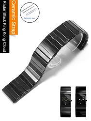 Compatible with R-a-d-a-r Black King Kong Series Ceramic Watch Strap, Special Men's Black Bracelet 27/35mm