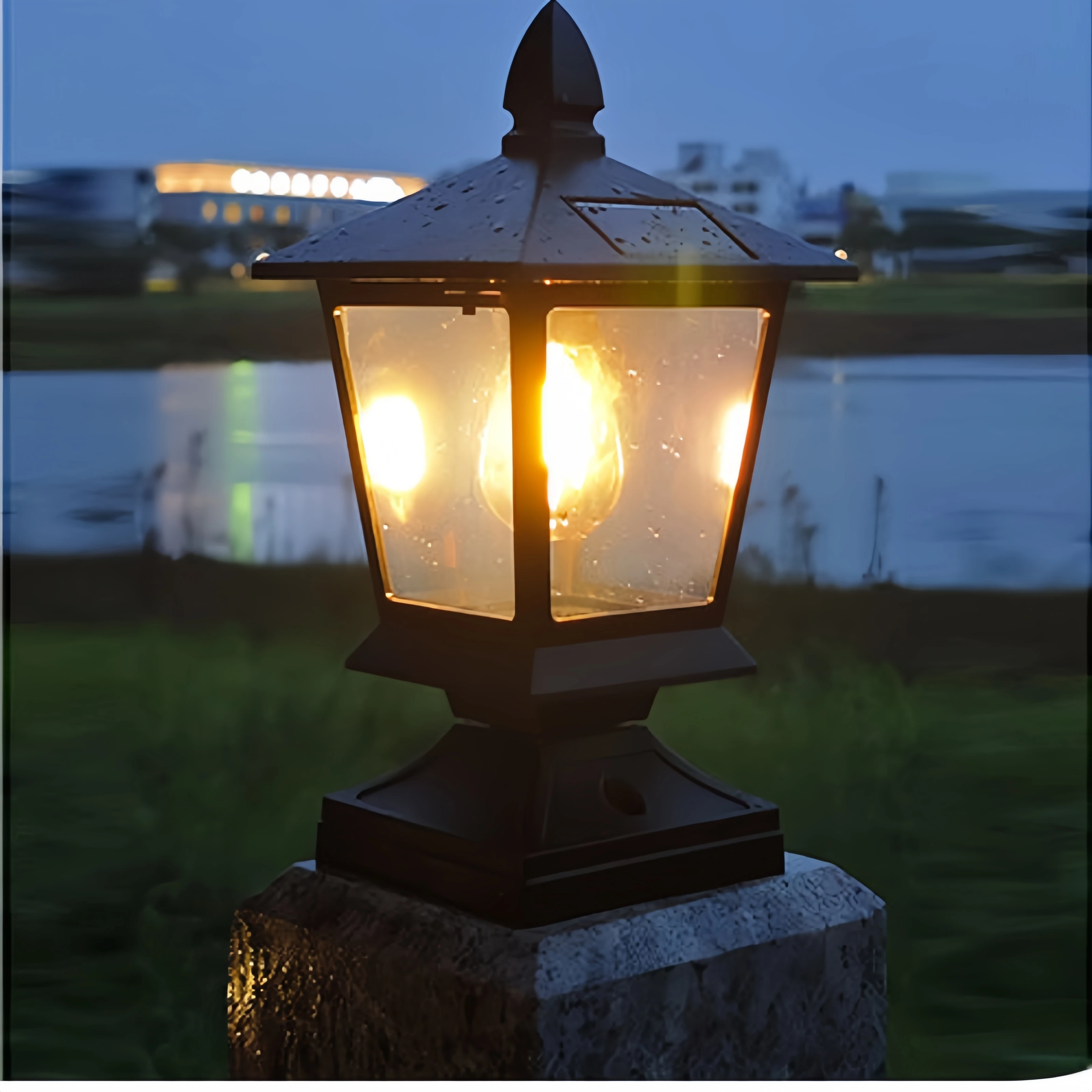 

Уличный солнечный светильник-столбик, водонепроницаемый, для сада, виллы, забора, ландшафтного освещения двора