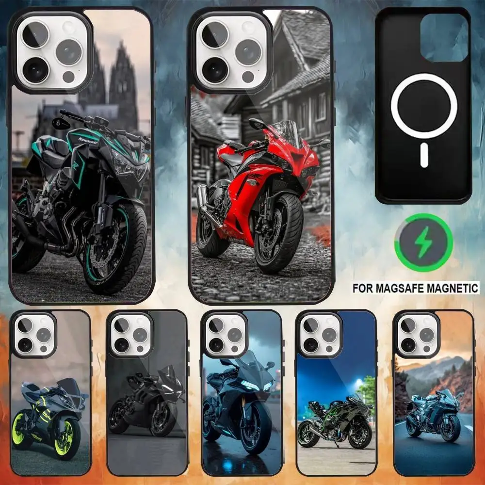 

Motorcycle Phone Case For iPhone17,16,15,14,13,12,11 Plus,Pro Max Magnetic Magsafe Wireless Charging