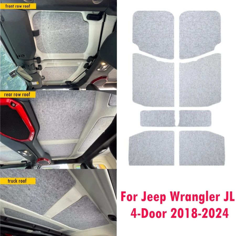 

9PCS Complete Set Boom Mat Sound Deadening Kit Compatible with Jeep Wrangler JL 4-Door 2018-2024 Heat Insulation Pads