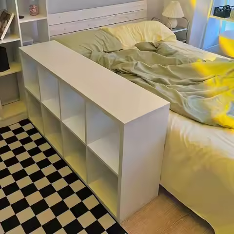 Bookcases, bookshelves, floor to wall shelves, multi-layer home eight grid cabinets, storage cabinets, bedroom renovation