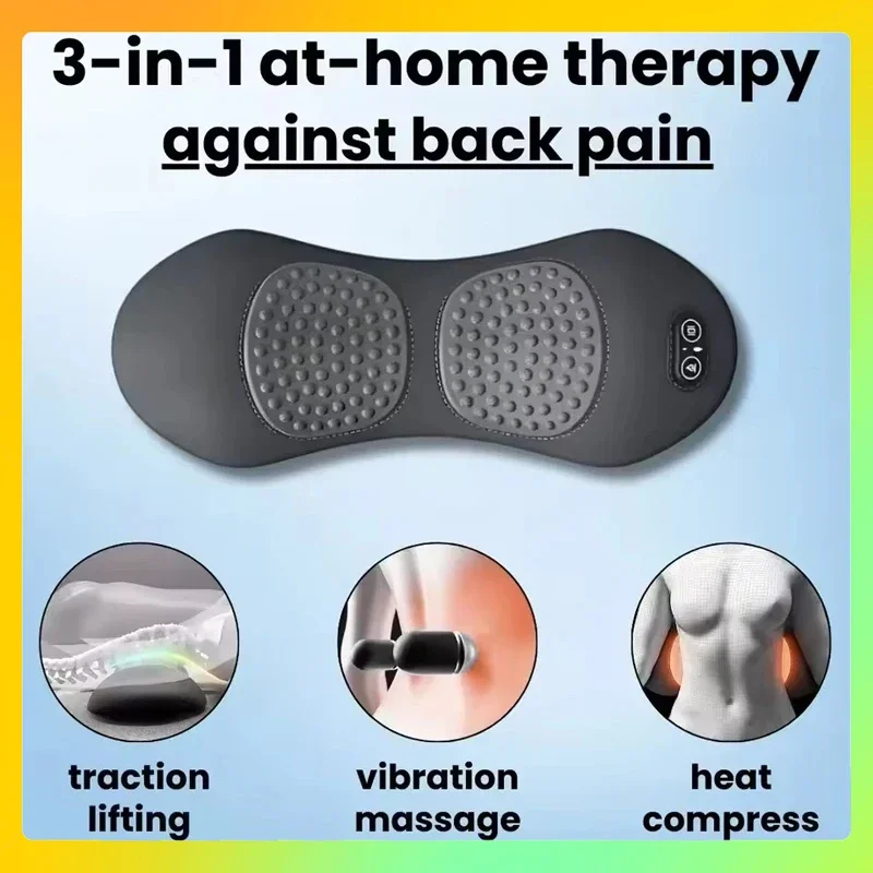 

Portable 3-in-1 Shiatsu Back Massager for Bed Deep Tissue Pain Relief Targeted Shoulder Lower Back And Waist Relaxation