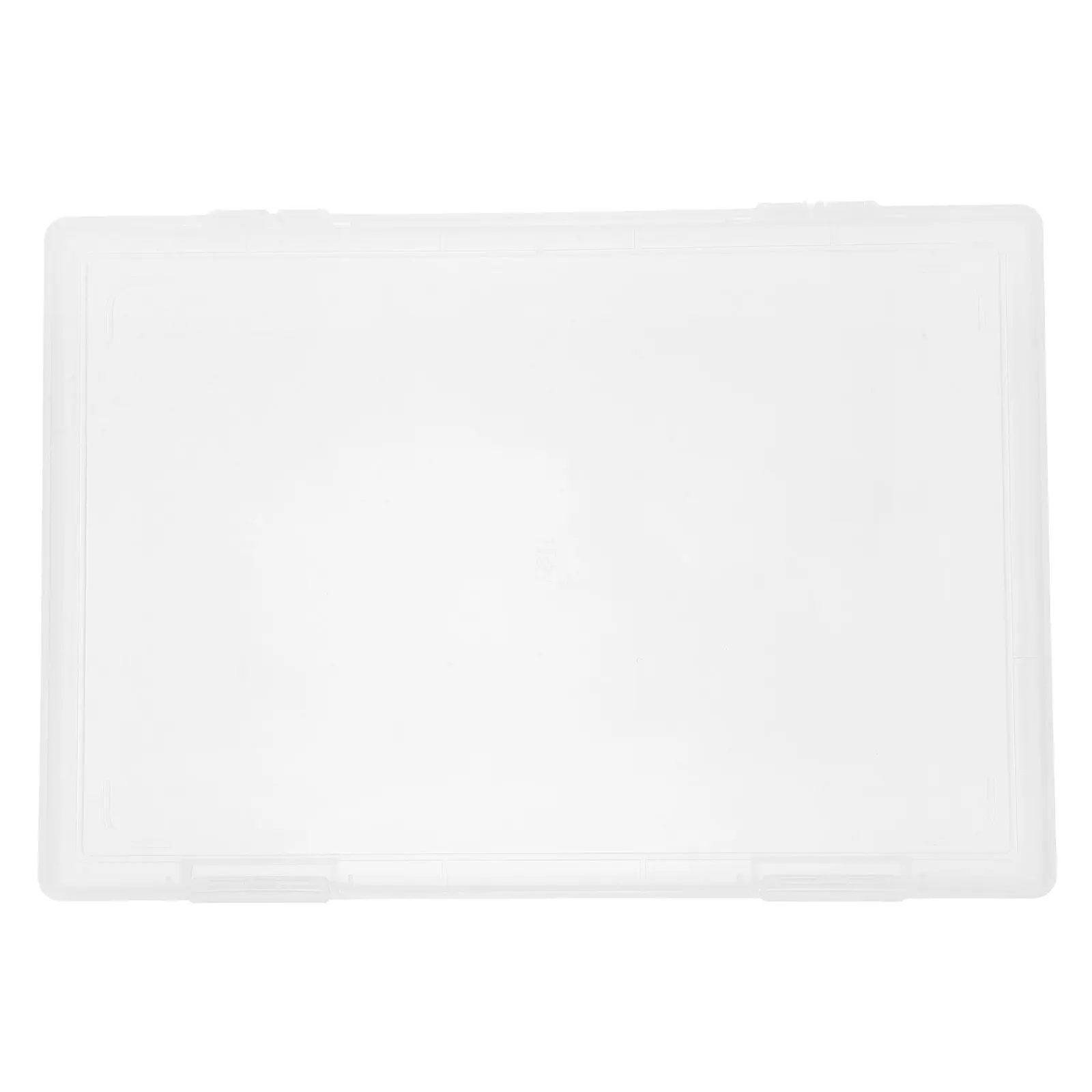 Clear File Box with Lid Transparent Portable Document Holder Dustproof Waterproof Paper Storage Organizer for Office Home Filing