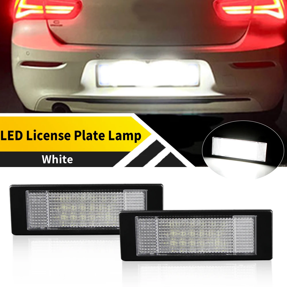 2pcs OEM LED License Number Plate Lamp Car Light No Error for Mini Countryman R60 2010-2016 F60 2016-2020 Paceman R61 2012-2016