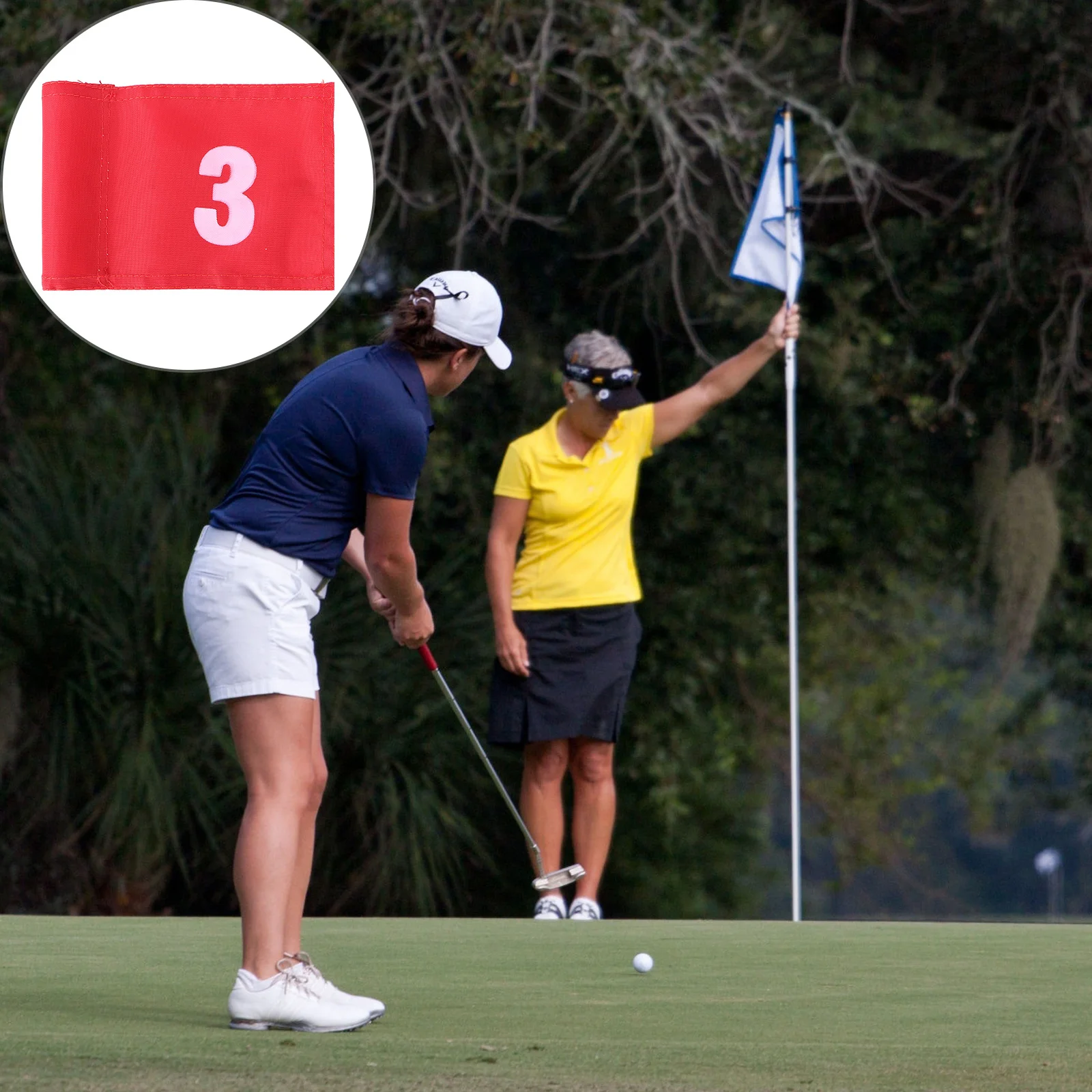 

Numbered Putting Durable Nylon Training Practice Marker For Golf Yard Portable Flag Accessory