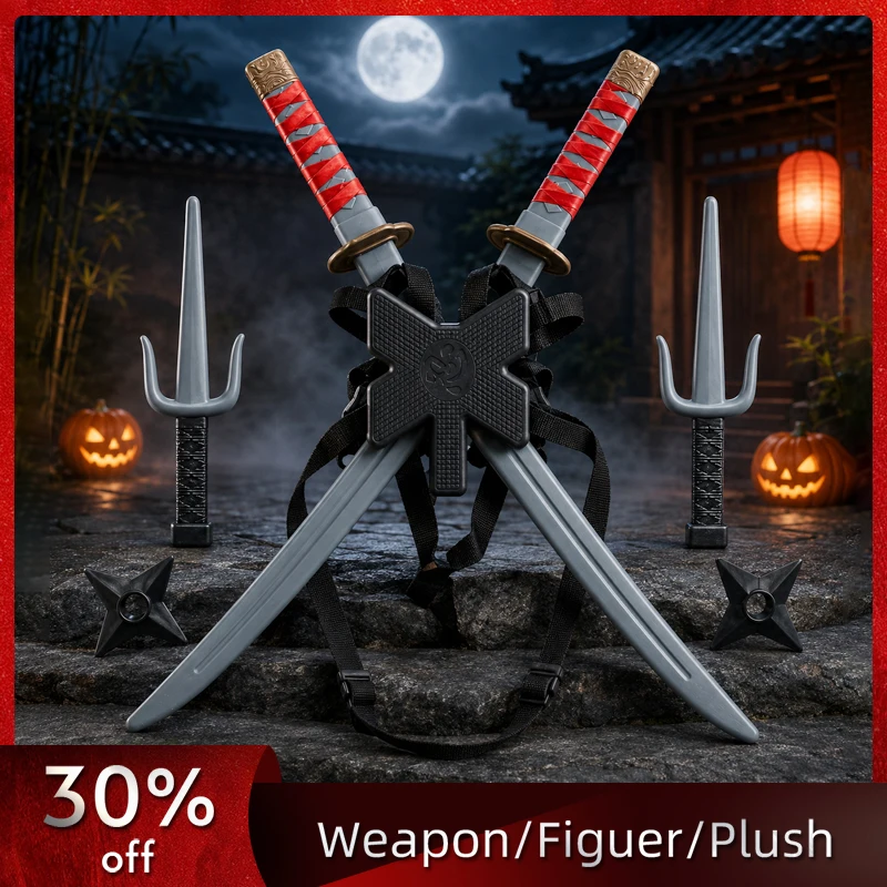 Model Kit Ninja - 55cm Dubbele Katana Ninja Zwaardset Plastic