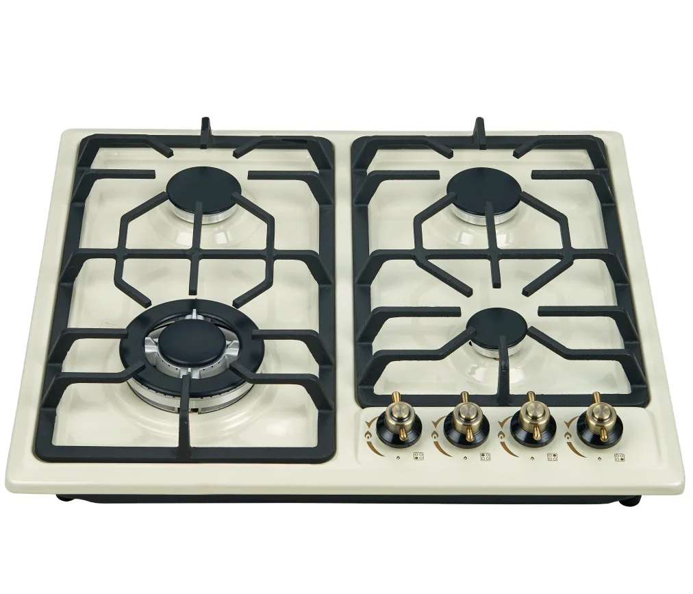 Enamel Panel 4 burner Gas Stove Wholesale Gas Cooker Novel Design Smooth Surface Trend Design Stove