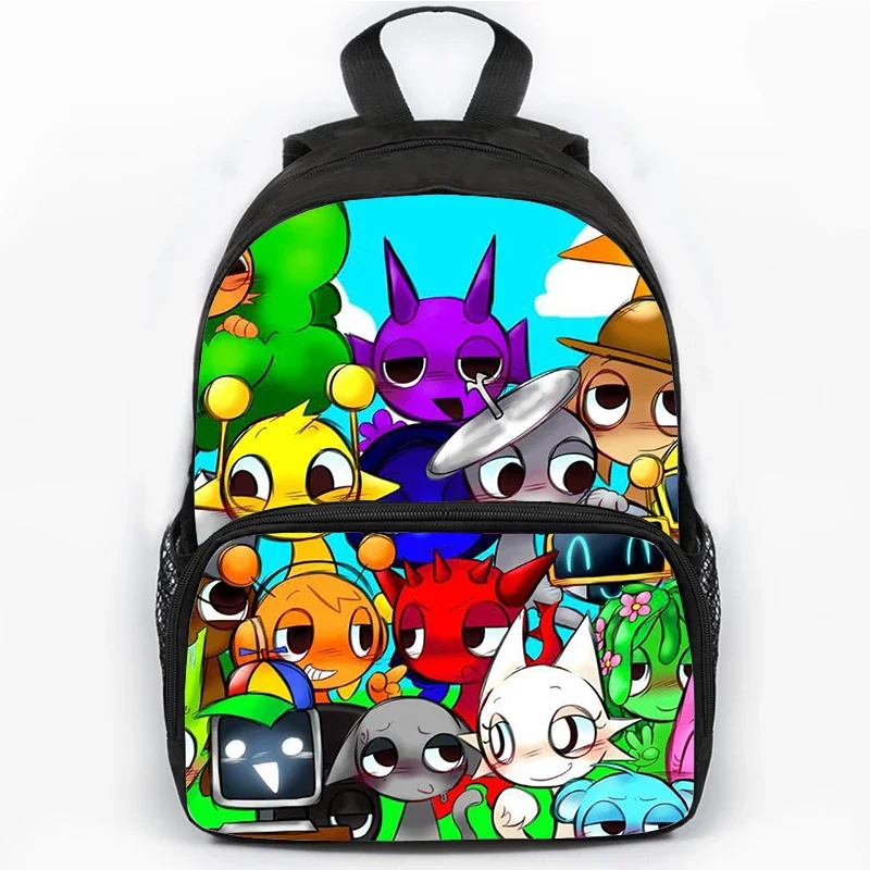 

Sprunki Backpack Cartoon Sprunki Print School Bag Anime Large Capacity Backpacks for Boys Girls Student Travel Back Pack