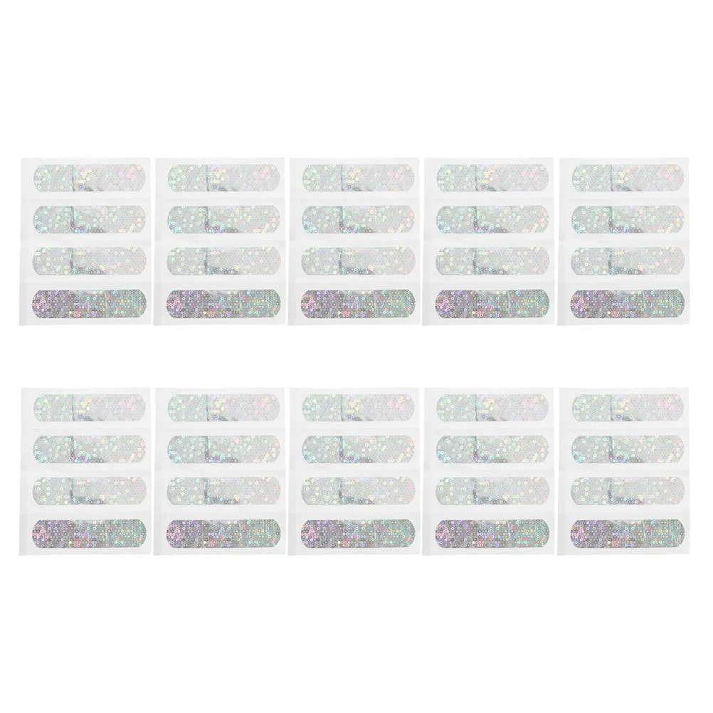 

50 PCS Flash Decorative Adhesive Wraps Funny Protective Bandage Patches for Adults Bandages Covers