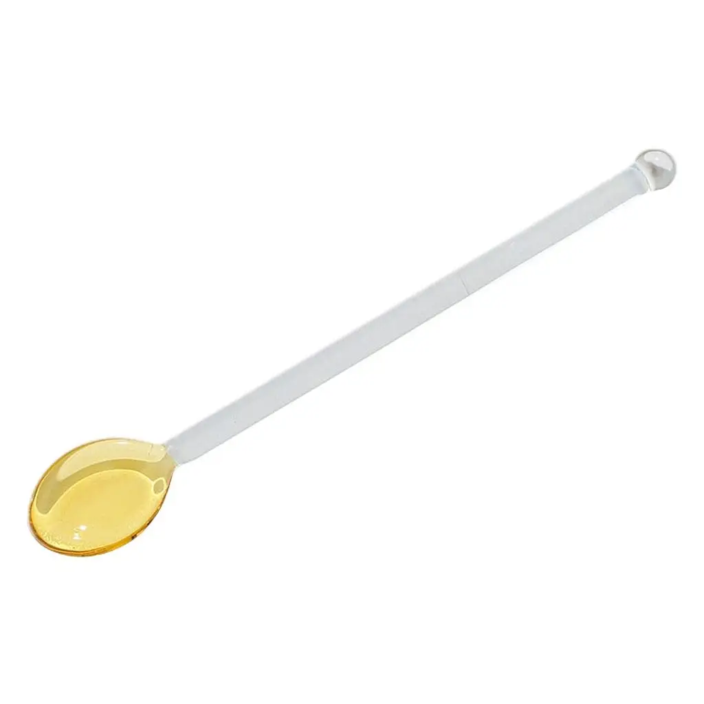 Glass Stirring Spoon Rod, Coffee Stirrers, Borosilicate Glass Teaspoons, Long Handle Spoon for Cold Drink Stirring Coffee Bar