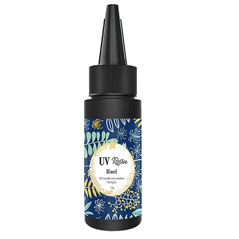 B62B-Hard UV Resin Glue Clear Ultraviolet Curing Quick Drying Epoxy Resin UV Glue DIY Jewelry Making Tools Durable 25G