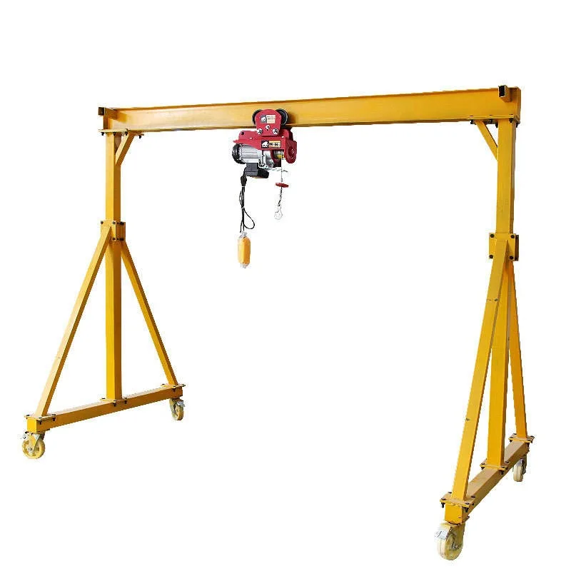 

Portable Mobile Gantry Cranes Height Adjustable Manual Adjust for Workshop Factory Use Electric Hoist Lifting