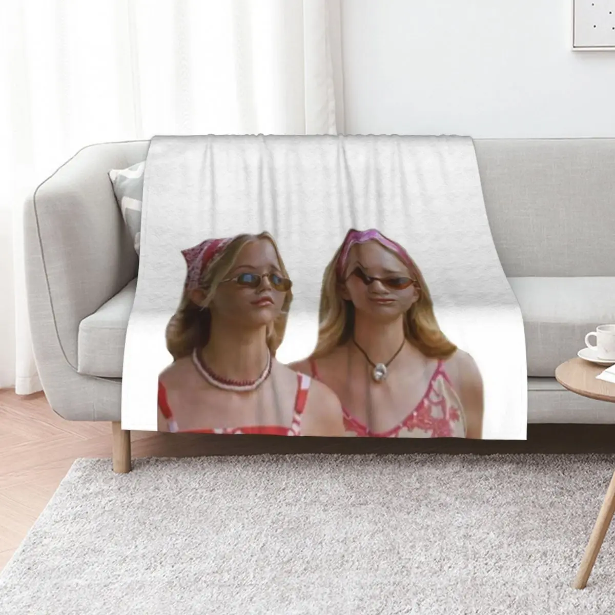 Mary Kate & Ashley Olsen Twins Throw Blanket Thermals For Travel Personalized Gift Plush Bed covers Luxury St Hairys Blankets