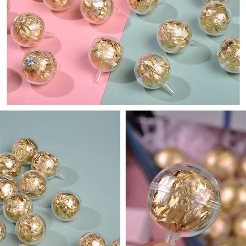 U1JB 20pcs Clear nhựa Chocolate Ball 4cm Vòng tròn hộp kẹo Bouquet Ngày lễ tình nhân