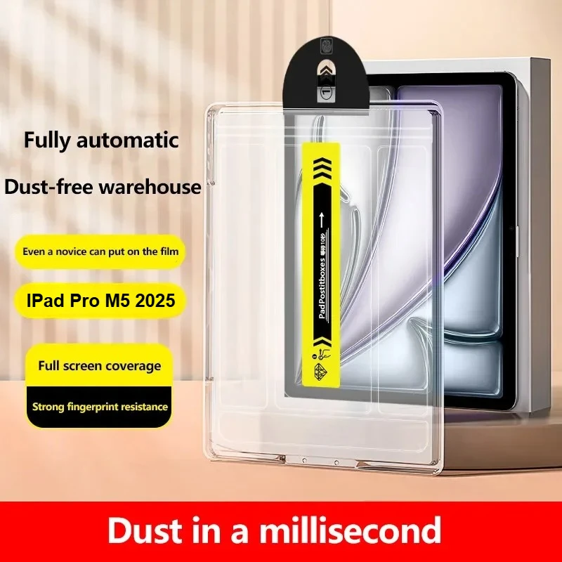 

Auto Alignment Kit Tempered Glass Protector for IPad Pro 11" 13" M5 2025 A16 11th Gen Air M3 11 13 5 4 Pro 11 Mini 7 A17Pro 12.9