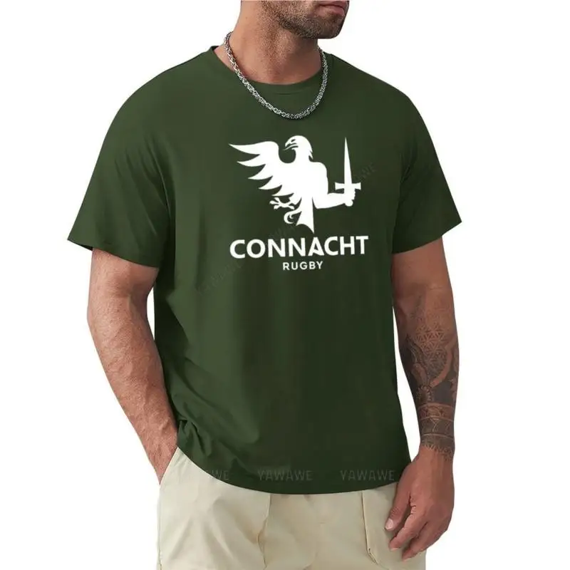 Connacht Rugby in White T-Shirt Short t-shirt graphic t shirt men clothing black cotton mens t-shirt