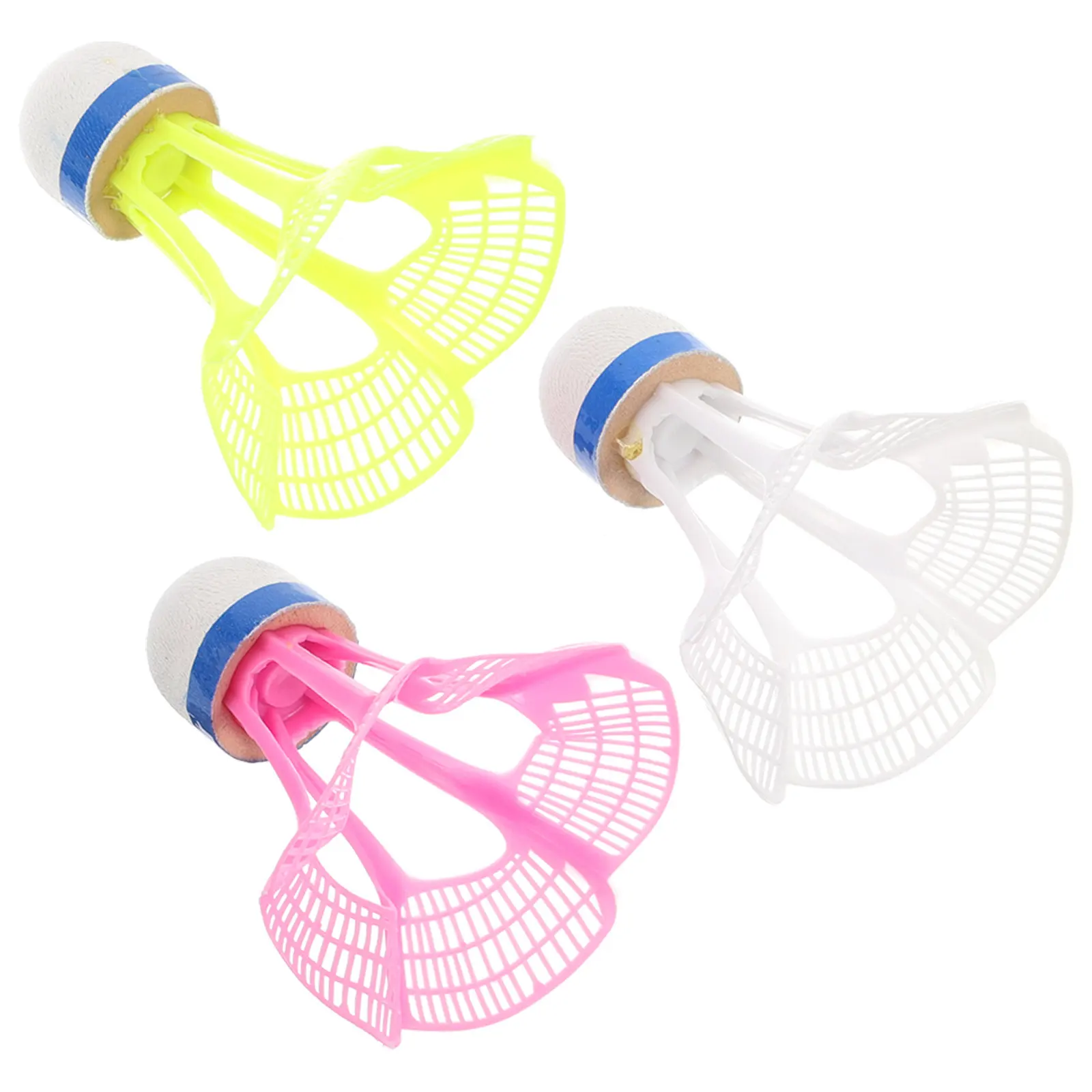

3Pcs Anti-Wind Nylon Shuttlecocks Badminton Training Birdie Outdoor Indoor Use Impact Resistant Precision Control Skill