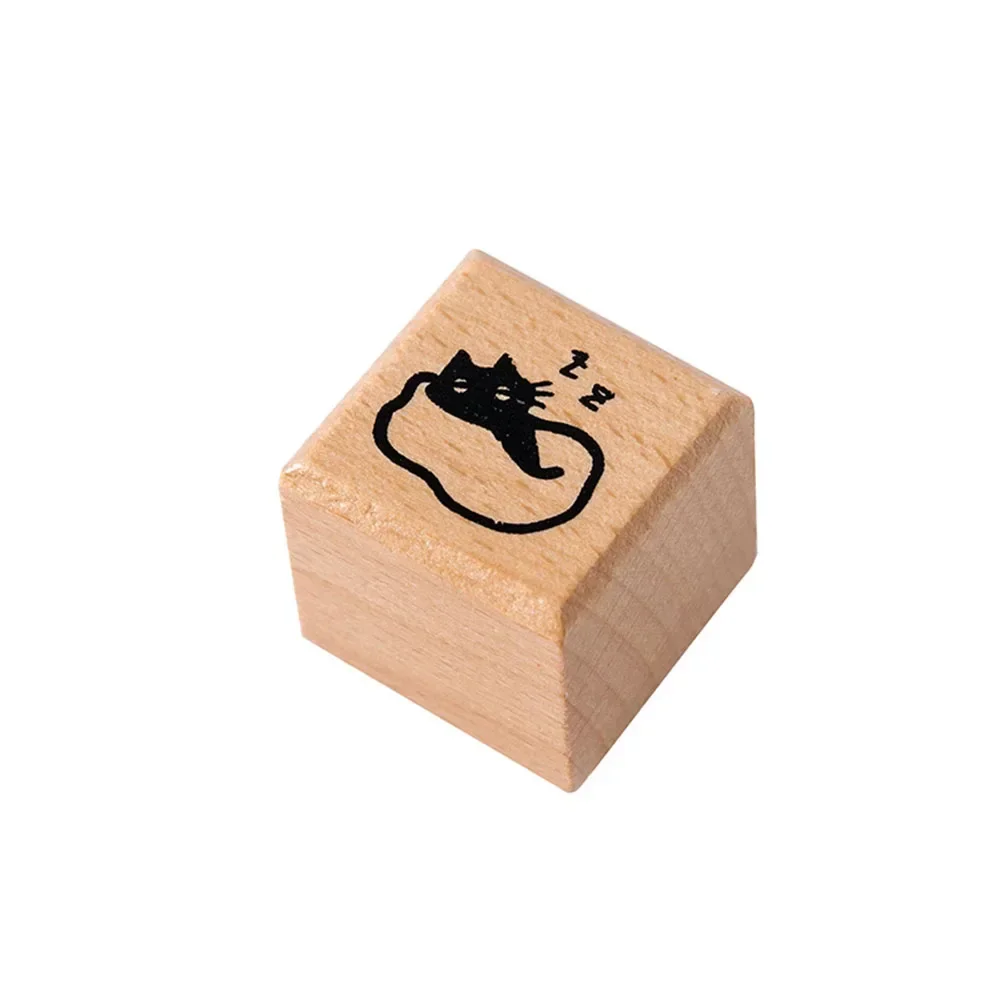 Wood Rubber Stamps For DIY Scrapbooking Cards Decoration Embossing Craft Cat Style Handbook Decorative Material Seal Arts Crafts