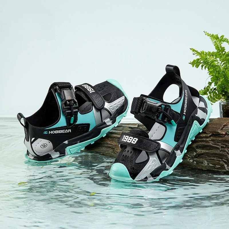 

Модная нескользящая обувь, дышащие спортивные сандалии, летние сандалии для мальчиков и девочек, повседневная пляжная обувь, удобная детская обувь на мягкой подошве