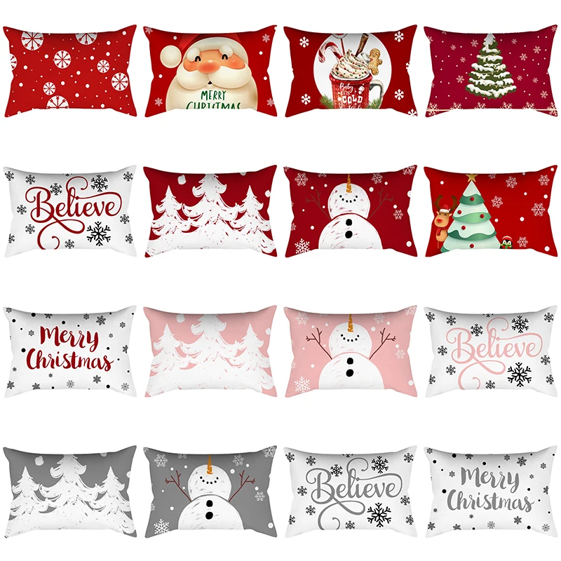 30x50cm Christmas Cushion Cover  New Year Home Decor Bedroom Room Decoration   Gift