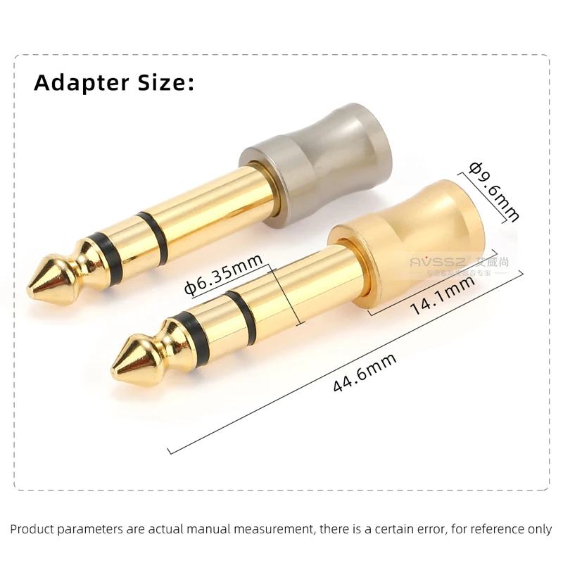 AVSSZ 6.35 / 6.5 do 3.5mm słuchawki złącze RCA przejściówka Adapter wysokiej klasy złota posrebrzane Audio gitara fortepian elektryczny konwerter