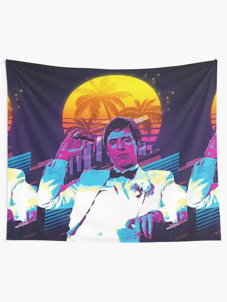 Classic Cinema Art: Scarface Movie Print Featuring Al Pacino Tapestry Christmas Decoration Bedroom Deco Tapestry