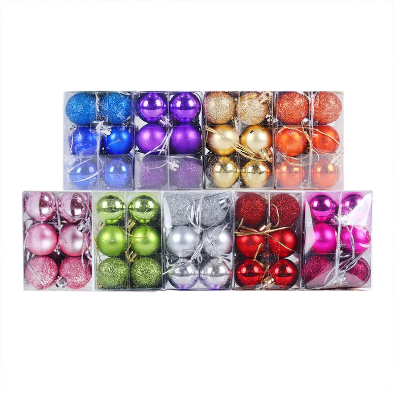 24Pcs Gold/Red Christmas Ball Ornaments for Xmas Tree Decoration Mini Christmas Tree Hanigng Balls New Year Home Decor Navidad
