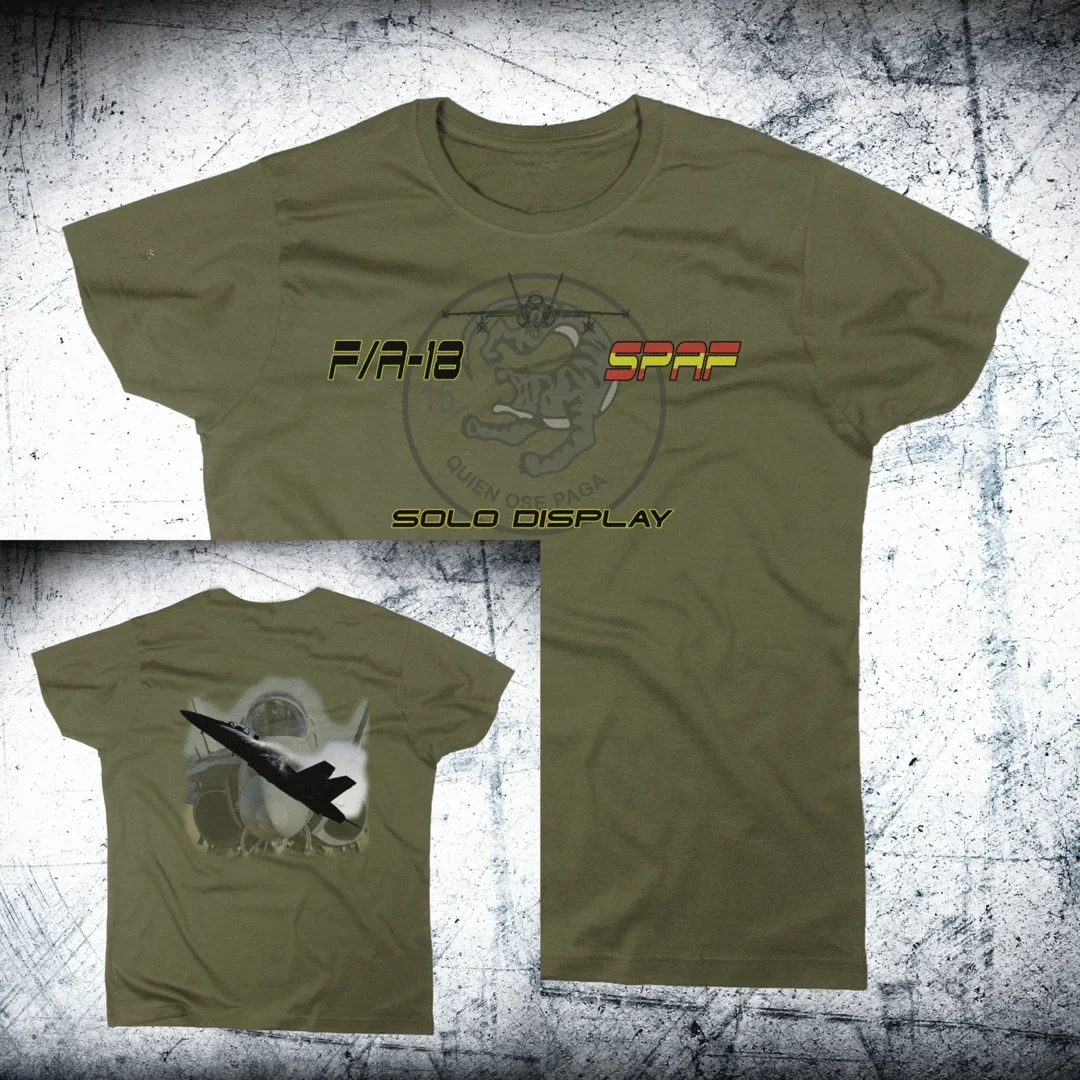 F/A-18 SPAF SOLO DISPLAY Men T-Shirt Short Sleeve Casual 100% Cotton Shirts Harajuku T-Shirts