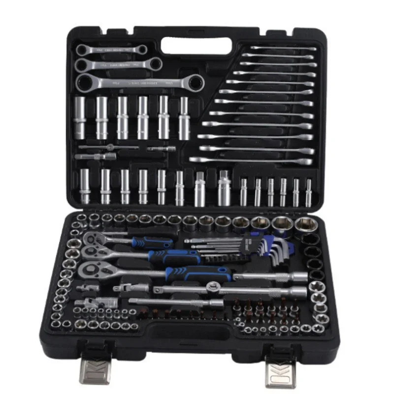 Hot Sale High Quality Car Repair Tool Kit Hand Tool Kit with Plastic Toolbox Storage Box Dismantle  Kits