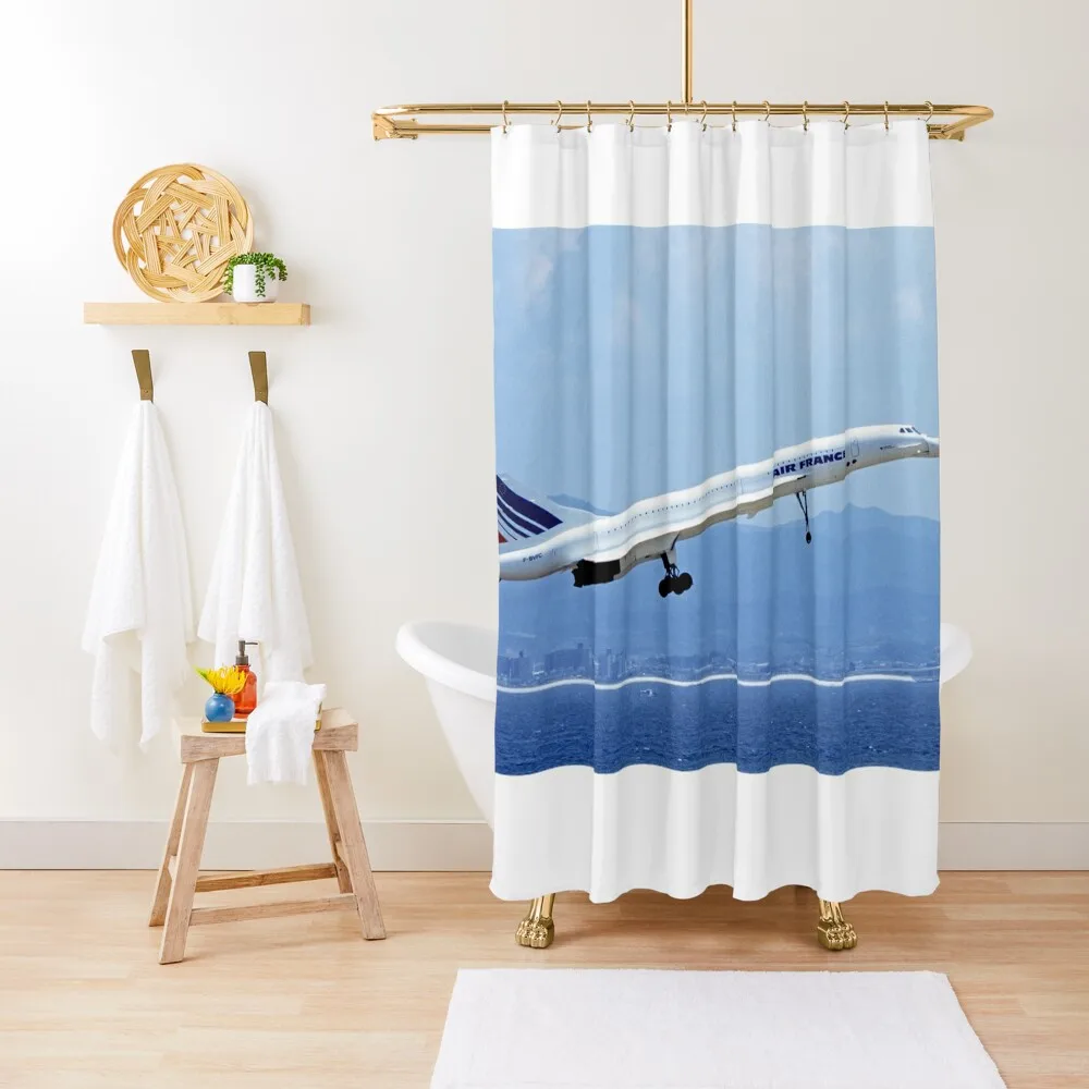 

Concorde airliner Shower Curtain Shower Set For Bathroom Luxury Bathroom Bathroom Fabric Curtain