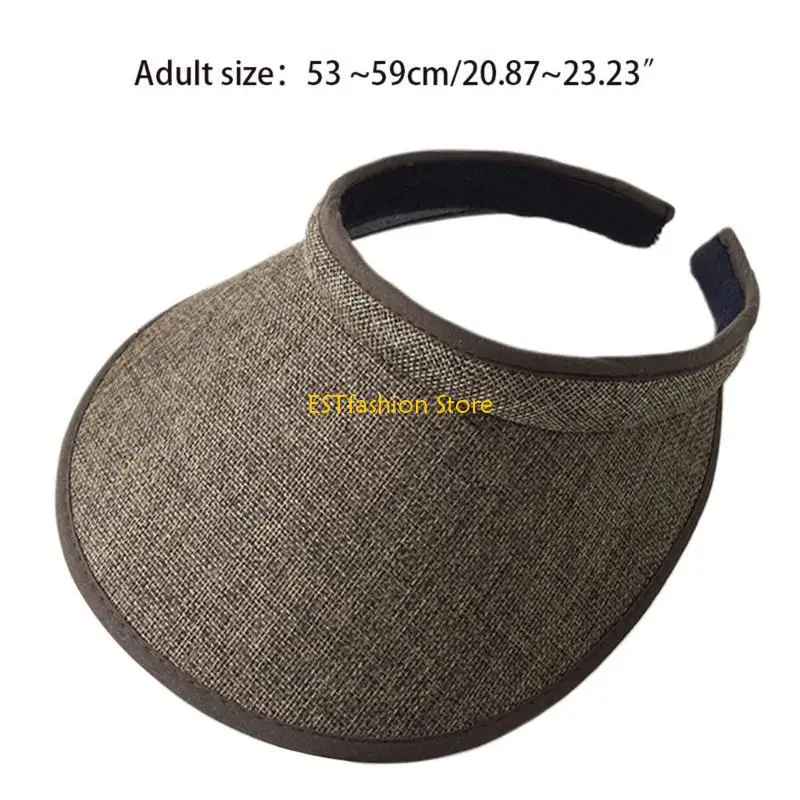 Y5GC Baseball Clip-On for Women Running Workouts Outdoor Activities All Seasons Empty Top Plain Solid Color for Sun Visor