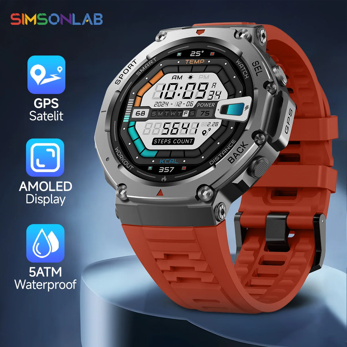 

2025 НОВЫЕ Смарт-часы T-Rex 3, GPS-карта, 1,43 дюйма, AMOLED HD, сенсорный экран, 5 атм, водонепроницаемые, с большой батареей, военные умные часы для спорта на открытом воздухе
