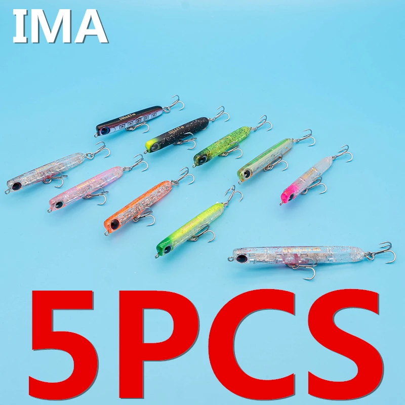 

LURETV Japan IMA SAME STYLE 5PCS 6.6cm 5g Submerged Pencil Sharp Mouth Makou Blue Slightly Lured Fish 9023