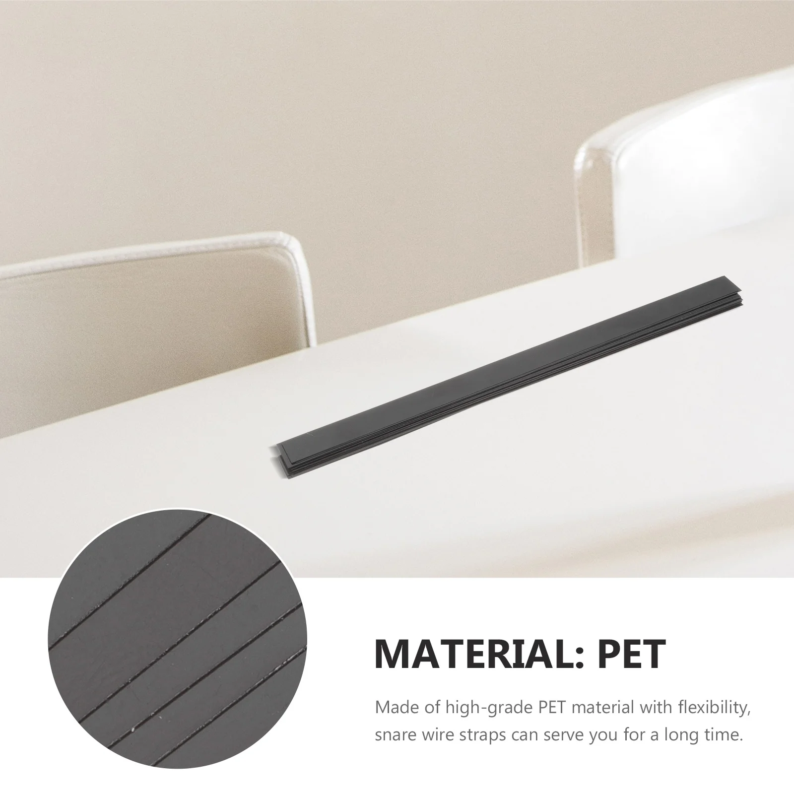 

20Pcs Snare Drum Wire Straps Flexible Pet Material Durable Mounting Tool Drum Wire Fixing Straps Reliable Accessories