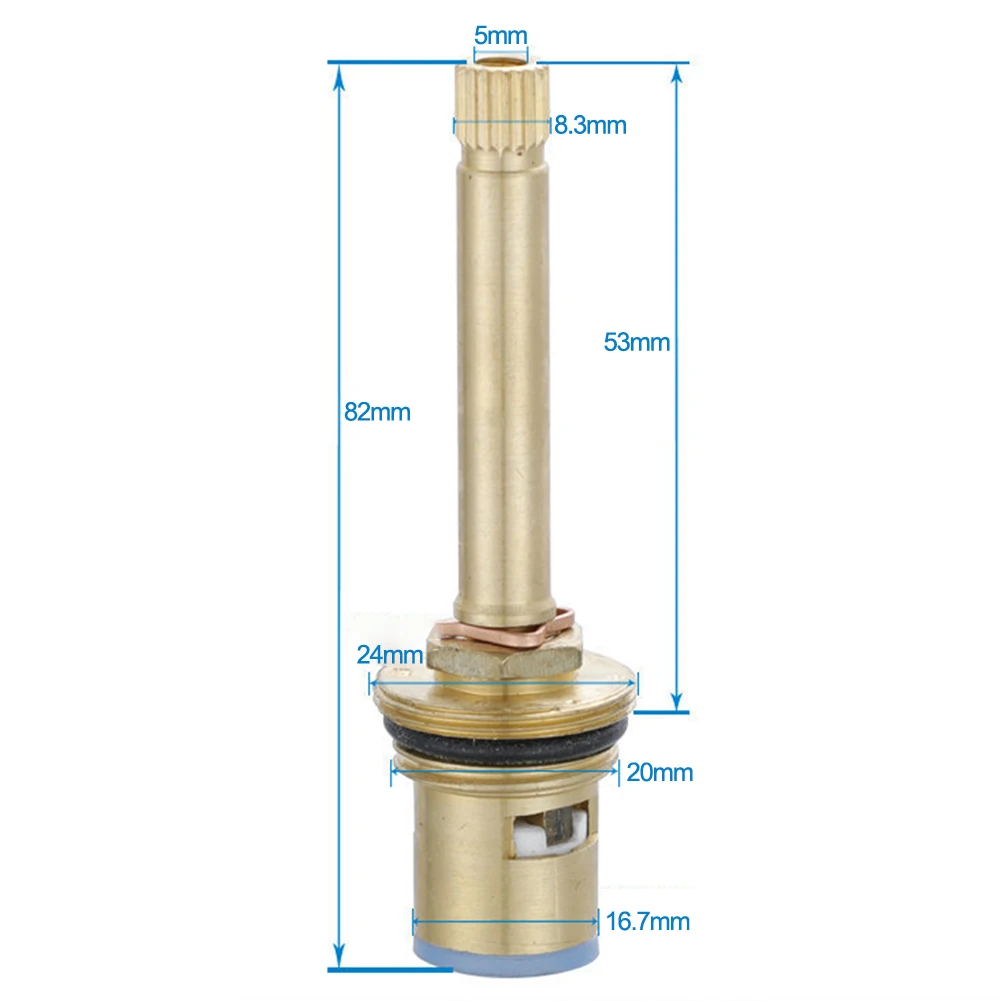 1pcs Brass Tap Valve Core Bathroom Shower Long Handle Replacement Valves Fittings Copper 1/2 Inches Interface Kitchen