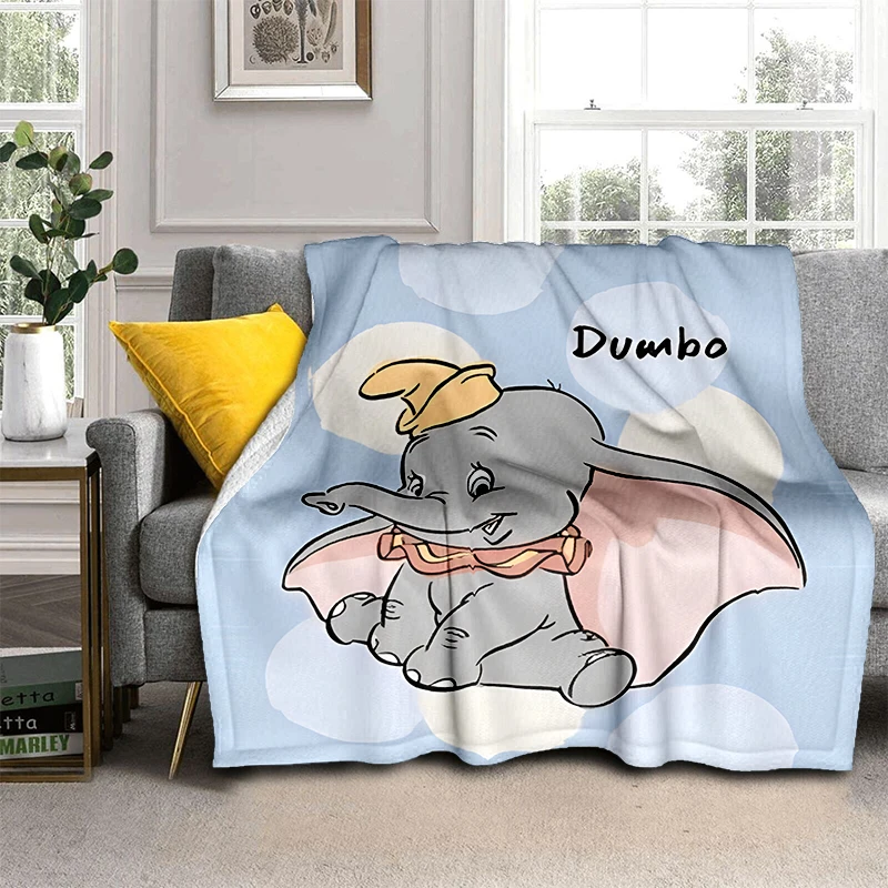 Disney Dumbo Cartoon Anime kawaii Blanket for Super Soft Cute Blanket for Travel Bedding Couch Sofa Bed Blanket Birthday Gift